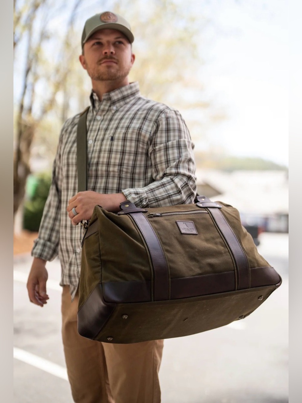 Local Boy Leather Duffle Bag